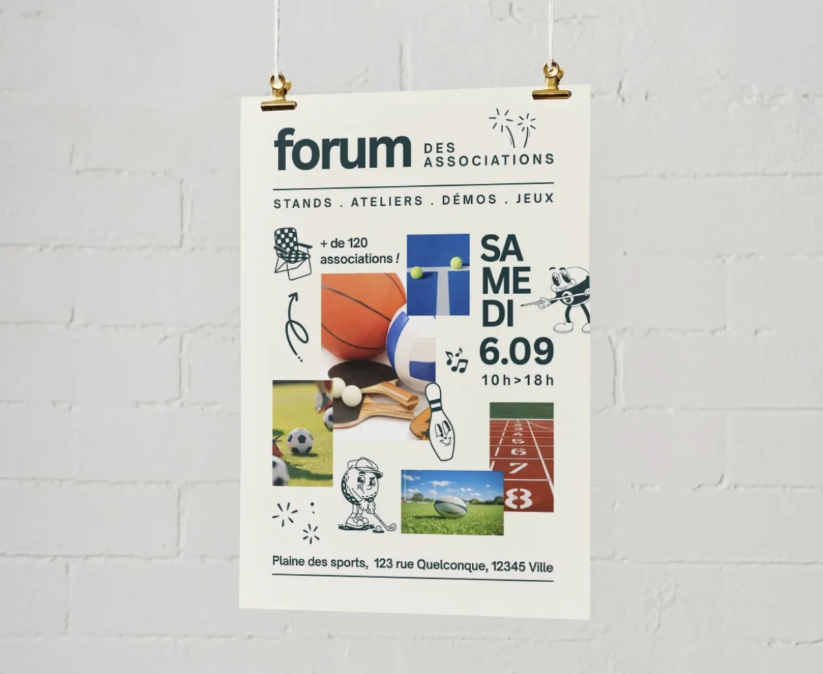 Exemple Affiche A3 créé sur Canva à Genève