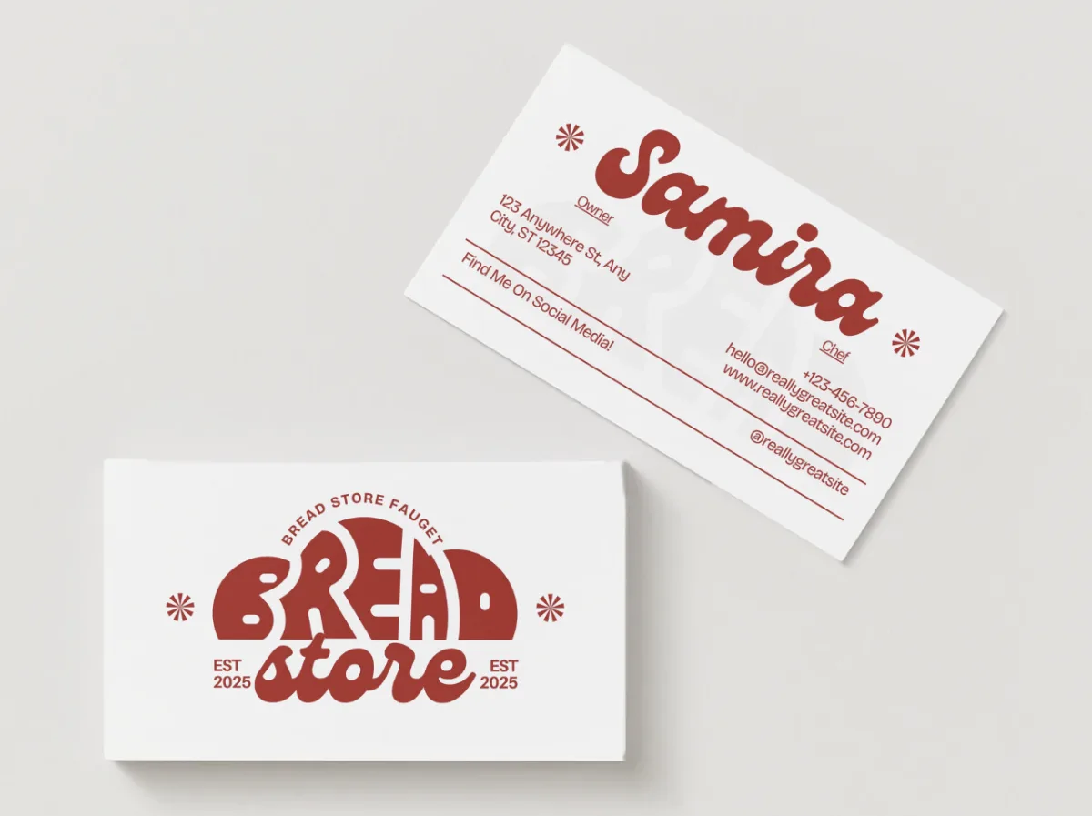 Exemple Carte de visite créé sur Canva à Genève