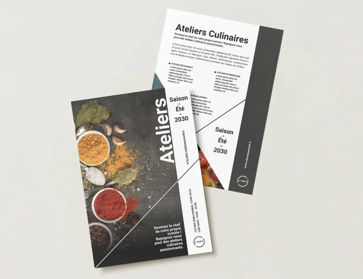 Exemple Flyer A5 promo créé sur Canva à Genève