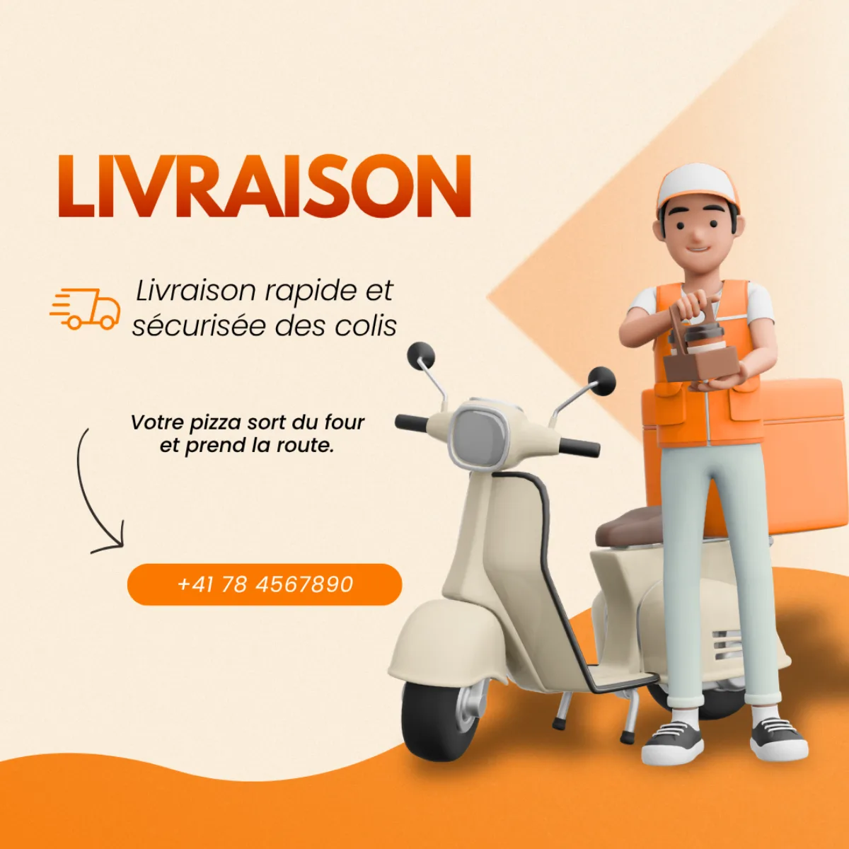 Exemple Post Instagram carré créé sur Canva à Genève