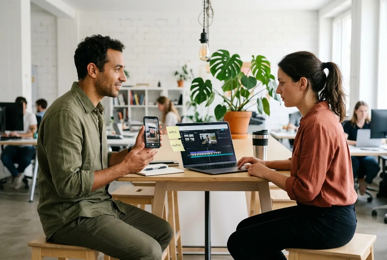 Online video editing training with CapCut Web and Descript for a field team
