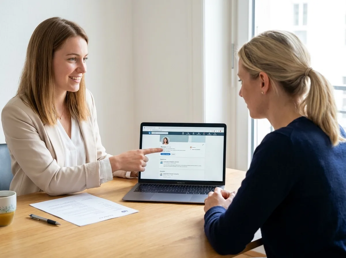 Romane accompagne une femme en reconversion à mettre en page son CV Word à Carouge, Genève