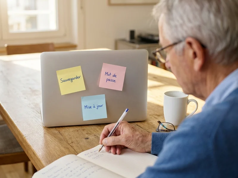 Notes et post-its pendant un cours informatique